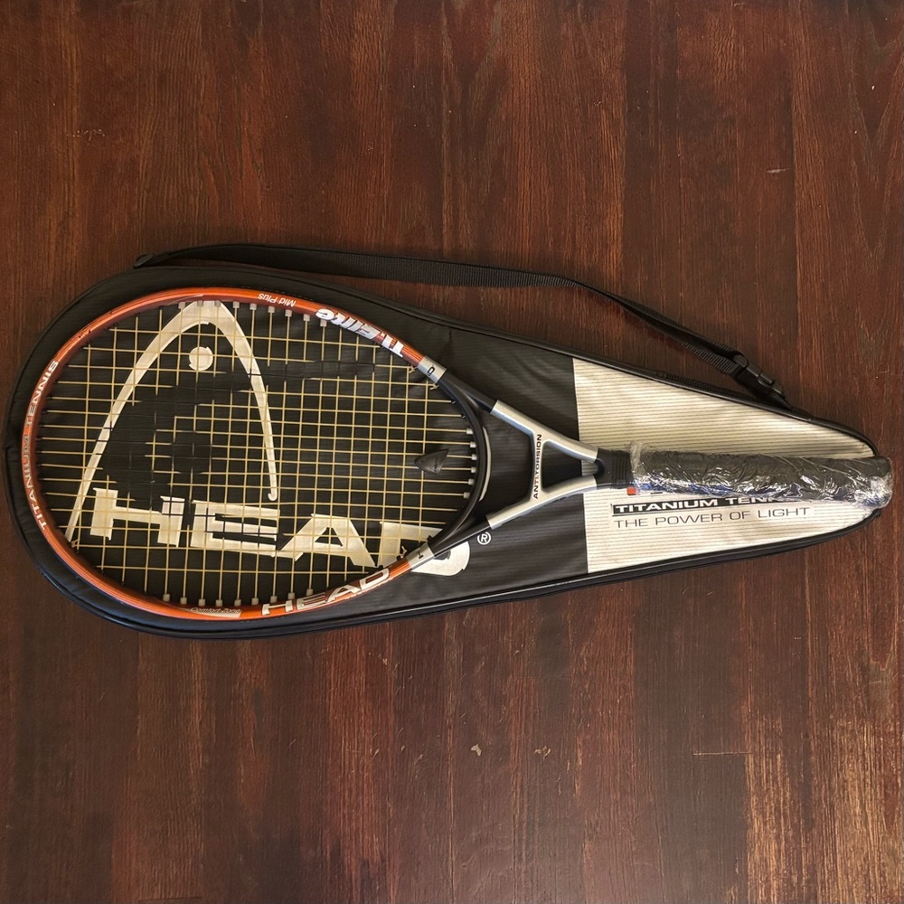 Head Ti Elite tennis racquet with dampener and cover